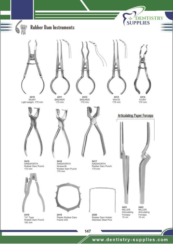 Rubber Dam Instrumenst