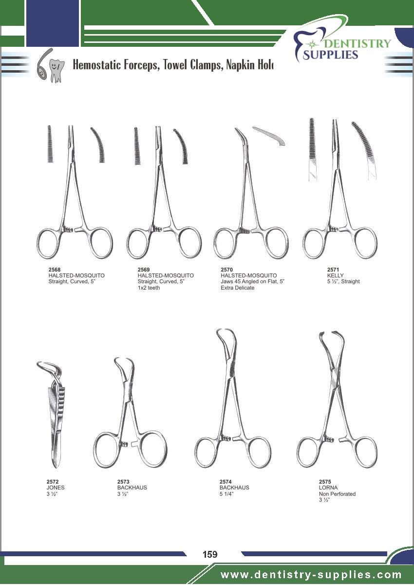 Haemostatic Forceps, Towel Clamps,Napkin Holders