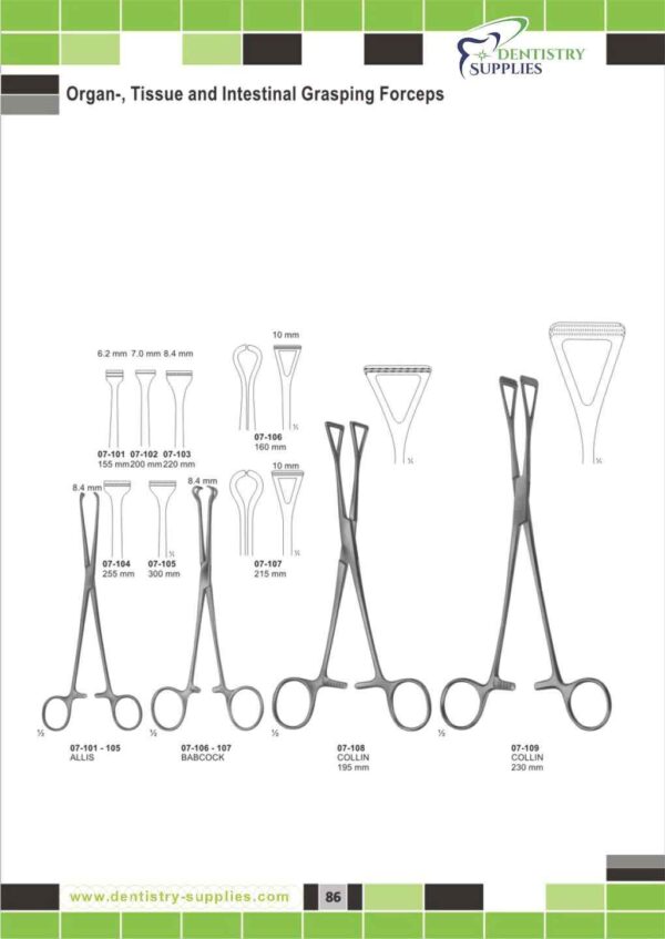 Organ-Tissue And Intestinal Grasping Forceps