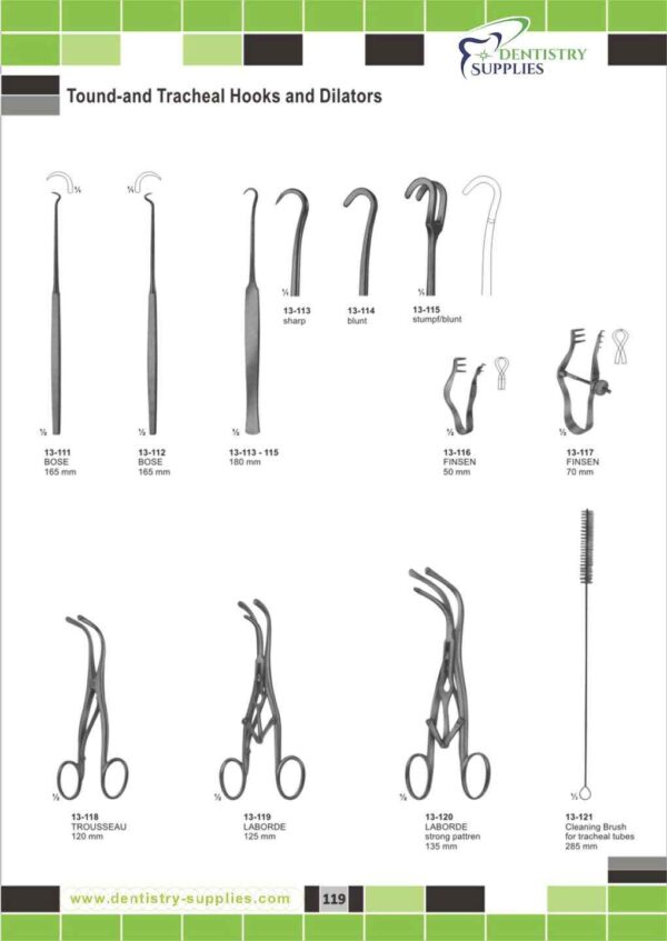 Tound And Tracheal Hooks And Dilators